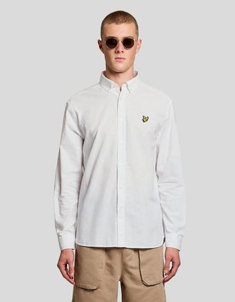 Lyle & Scott Lyle And Scott Mens Linen Blend Oxford Shirt - Size: Regular/36