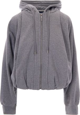Sportmax Grey Fashion Cotton-Blend Hoodie