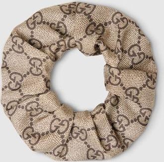 Gucci GG Silk Scrunchie, Beige, Silk