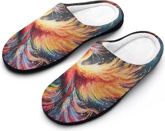Generic Fire Phoenixs Mens Slippers Comfortable And Non-slip Cotton Slipper Shoe for House
