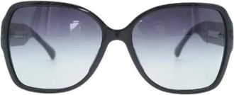Chanel Pre-owned CC Logo Zwarte Frame Zonnebril - Dames - Vintage Accessoires - Zwart - ONE Size - Vintage