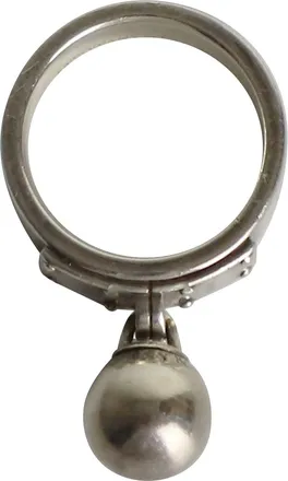 Tiffany & Co. Tiffany & Co Ball Dangle Ring in Silver Metal