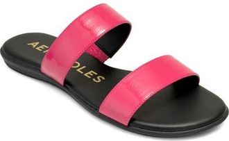 Aerosoles Concetta Two-Strap Sandal in Magenta Fx Crinkle Patent at Nordstrom, Size 6.5