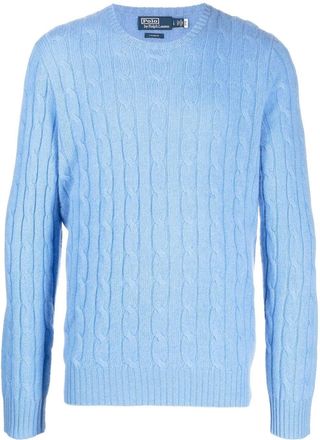 Polo Ralph Lauren cable-knit cashmere jumper - unisex - Cashmere - M - Blue