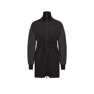 Moncler Moncler Cotton Fleece Sweatshirt Zip-up Dress, Women, Black, Size: Xs