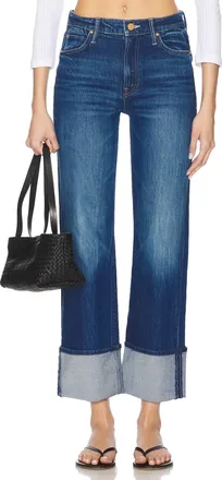 Mother Duster Flood Cuff Jeans In Bunny Hop