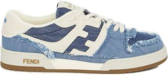 Fendi Match Denim Low-Top Sneakers, Brand Size 9 ( US Size 10 )