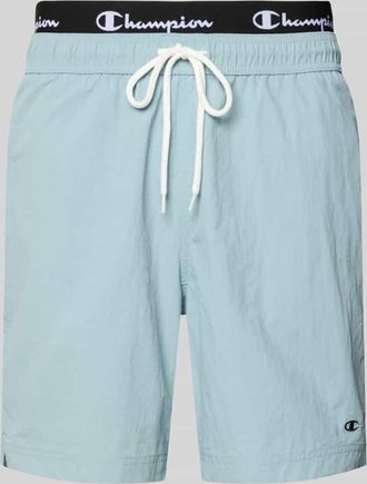 Champion Badehose mit Label-Details und Ges&auml;&szlig;tasche in Aqua, Gr&ouml;&szlig;e XL
