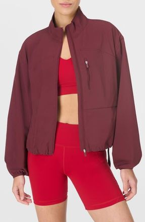 Sweaty Betty Water Resistant Training Jacket in Garnet Red at Nordstrom, Size X-Large