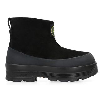 Stone Island Snow Boots, male, Black, Size: 10 US Suede Ankle Boots