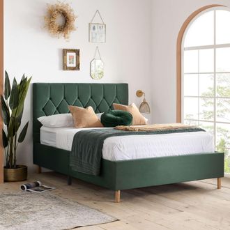 Birlea Loxley Bed in Green | Size: Small Double