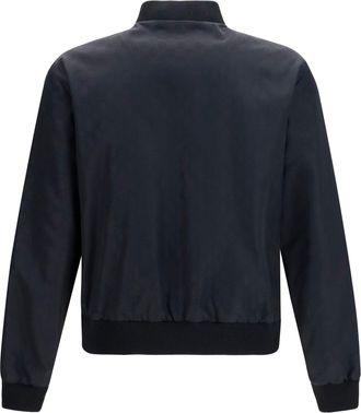 Gucci Mens Reversible Zip Jacket Lightweight Silk Faille Black Polyamide