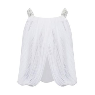 Balmain Sleeveless Tops, female, White, Size: M Bead-embellished Blouse