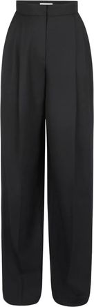 Nina Ricci Garbadine wollen broek met plooien - Zwart
