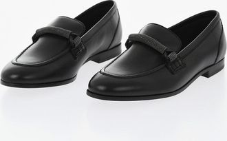 Brunello Cucinelli Fur-Lined Leather Low-Top Sneakers Brunello Cucinelli