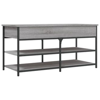 vidaXL Vidaxl - Banco Zapatero Madera De Ingenier&iacute;a Gris Sonoma 100x42,5x50 Cm
