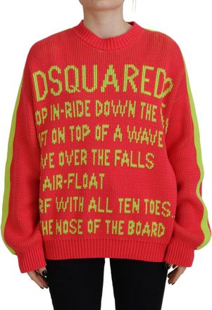 Dsquared2 Dsquared&sup2; Cotton Knitted Crewneck Pullover Womens Sweater (Pre-Owned)