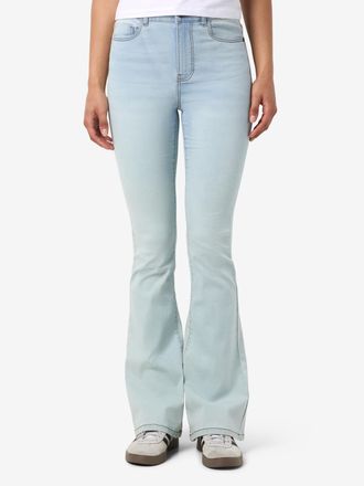 Noisy May Bootcut-Jeans NOISY MAY NMSALLIE HW SKINNY FLAR VI515LB FWD NOOS, Damen, Gr. 25, L&auml;nge 32, blau (light blau denim), Denim/Jeans, Obermaterial: 75% Bau