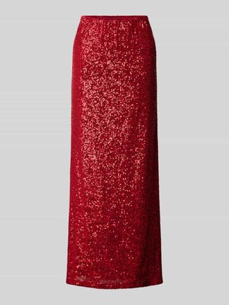 Jake*s Casual Maxirock mit Pailletten und elastischem Bund in Kirsche, Größe XS