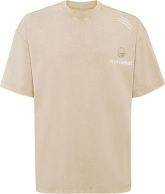 Plein Sport T-shirt con applicazione logo - Toni neutri