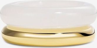 By Pariah 2er-Set Ringe aus Gold und weissem Jaspis Albert & Essential