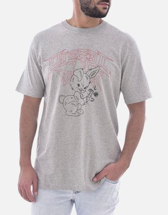 Diesel Mens DIESEL T JUST W1 Mens T Shirts - Grey - Size: 40