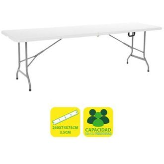 OEM Sungarden Mesa De Resina Plegable 240x74x74cm 3.5cm - Color Blanco