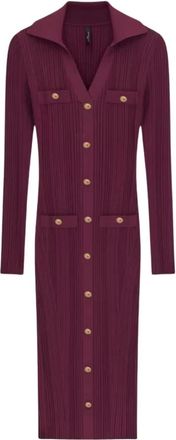 Marciano Midi Gebreide Jurk - Dames - Kleedjes - Rood - L - Kleedjes