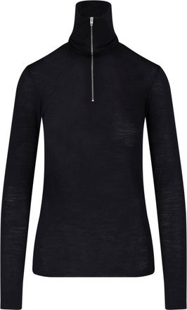 Jil Sander Maglia Zip A Collo Alto