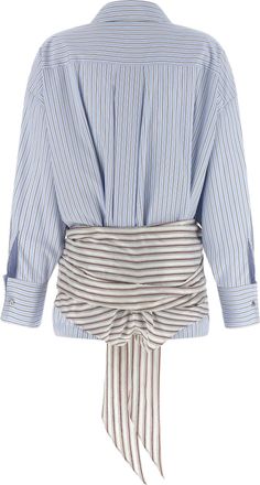 The Attico Womens Blue Cotton Short Dress