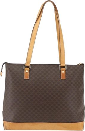 Celine Vintage Macadam Canvas Brown Canvas Backpack Bag (Pre-Owned)