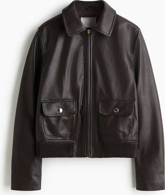 H&M Jacke mit Coating - Brown