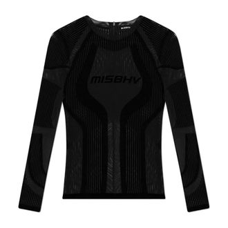 Misbhv Long Sleeve Tops, female, Black, Size: XS/S Top with Logo