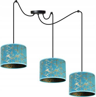 OEM L&aacute;mpara De Techo Colgante, Pantalla Con Estampado De Ara&ntilde;a, Dorada