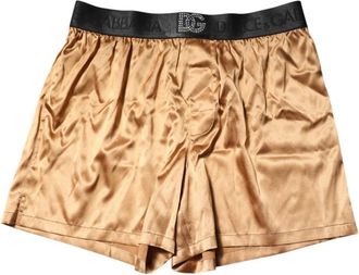 Dolce & Gabbana Beige Boxer Brief en Oogmasker Set - Heren - Onderbroek - Beige - S - Katoen - Ondergoed