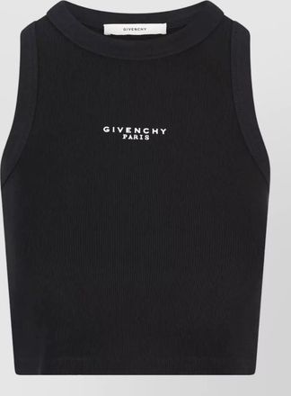 Givenchy ribbed crewneck cropped tank stretch jersey