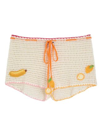 Leslie Amon Tutti Frutti shorts - Neutrals