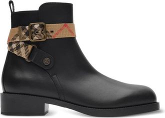 Burberry Black Checks Huntley Boots