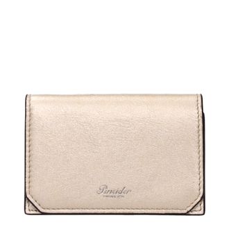 Pineider Herrens Dokumentenhalter aus Leder in Gold