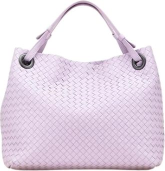 Bottega Veneta Pre-owned Handbags, female, Purple, Size: ONE SIZE Pre-owned Leather Tote