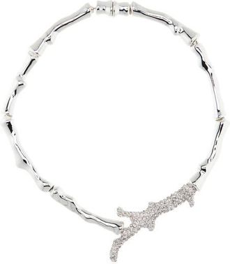 Tory Burch Crystal Coral Necklace in Light Silver /Crystal at Nordstrom