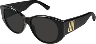 Balenciaga Bb 0455S Zonnebrillen - Dames - Zonnebrillen - Zwart - 55 MM - Nylon - Accessoires