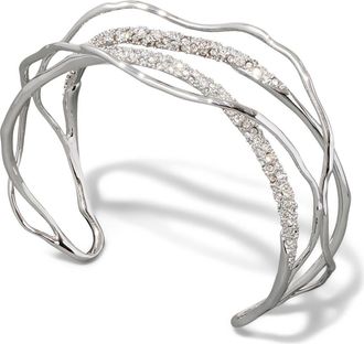 Alexis Bittar Solanales Crystal Cuff Bracelet in Silver/Crystals at Nordstrom