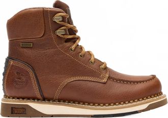 Georgia Boot Mens Amp Lt Wedge Waterproof Moc-Toe Work Boot In Brown