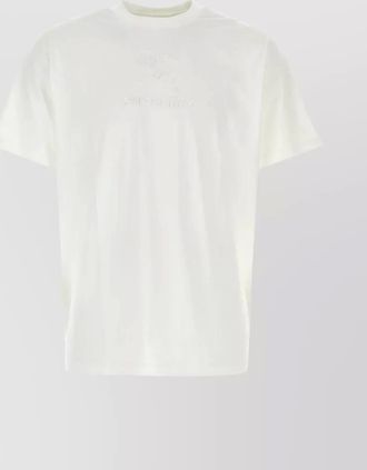 Burberry relaxed fit ribbed crew-neck cotton t-shirt
