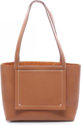 Herm&egrave;s Brown Taurillon Clemence Leather Handbag Tote Bag (Pre-Owned)