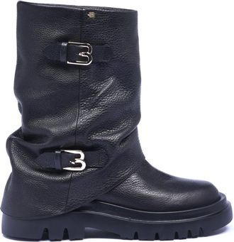 Baldinini Bot&iacute;n de Piel Tumbled - Shoes - Mujer - Negro - 38 1/2 EU