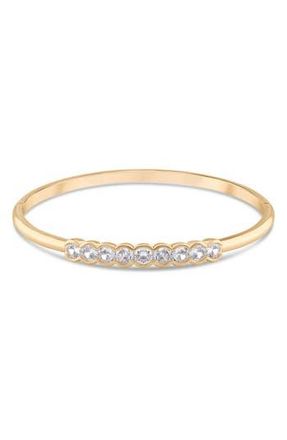 Jardin Crystal Inlay Bangle Bracelet in Clear Gold at Nordstrom Rack