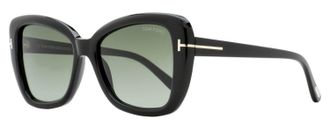 Tom Ford Womens Maeve Butterfly Sunglasses TF1008 01B Black 55mm