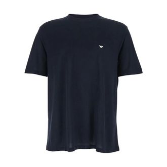 Emporio Armani REG FII Acquila A Petto Liocel - Heren - T-shirts - Blauw - S - Tops